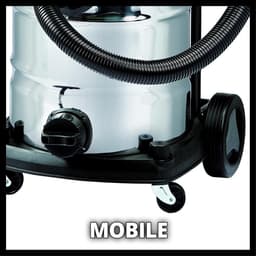 Einhell Elektrische Nat-/Droogzuiger TE-VC 2230 SA - 1150 W - 220 mbar - 30 L - ECO-technologie - Luchttekortregelaar - Incl. Combimondstuk tapijt / gladde vloer - 3 m slang - Telescopische buis — thumbnail 15
