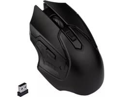 Bluetooth draadloze muis RF-6386 voor notebook, pc, Mac, laptop, computer / Windows - zwart