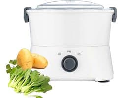Elektrische aardappelschiller - Automatische schilmachine - Snel groenten schillen - Eenvoudige bediening - 1 kg capaciteit - Wit