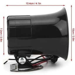 Elektrische motorsirene, 12V 30W, geschikt voor auto- en motoralarmen en waarschuwingen, met 3 luide tonen. — thumbnail 2