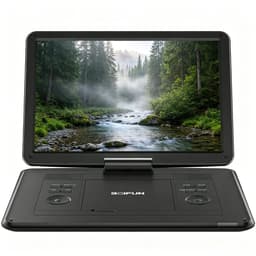 17,5" draagbare dvd speler - 15,6" HD Groot Graaibaar Scherm - voor in de auto - 4-6 Uur Speeltijd met Batterij - Geheugen-Afspeelfunctie - Ondersteuning USB/TF-kaart [Blu-ray niet Ondersteund] — thumbnail 1