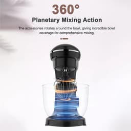 Keukenmixer - Voedselmixer Chef - Bakken en Koken - Kantelkopontwerp - 5.5L Kom - Zwart met LCD — thumbnail 2