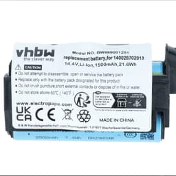 Stofzuigeraccu - Reservebatterij - Huishouden - Oplaadbaar - 144V 1500mAh - Zwart — thumbnail 2