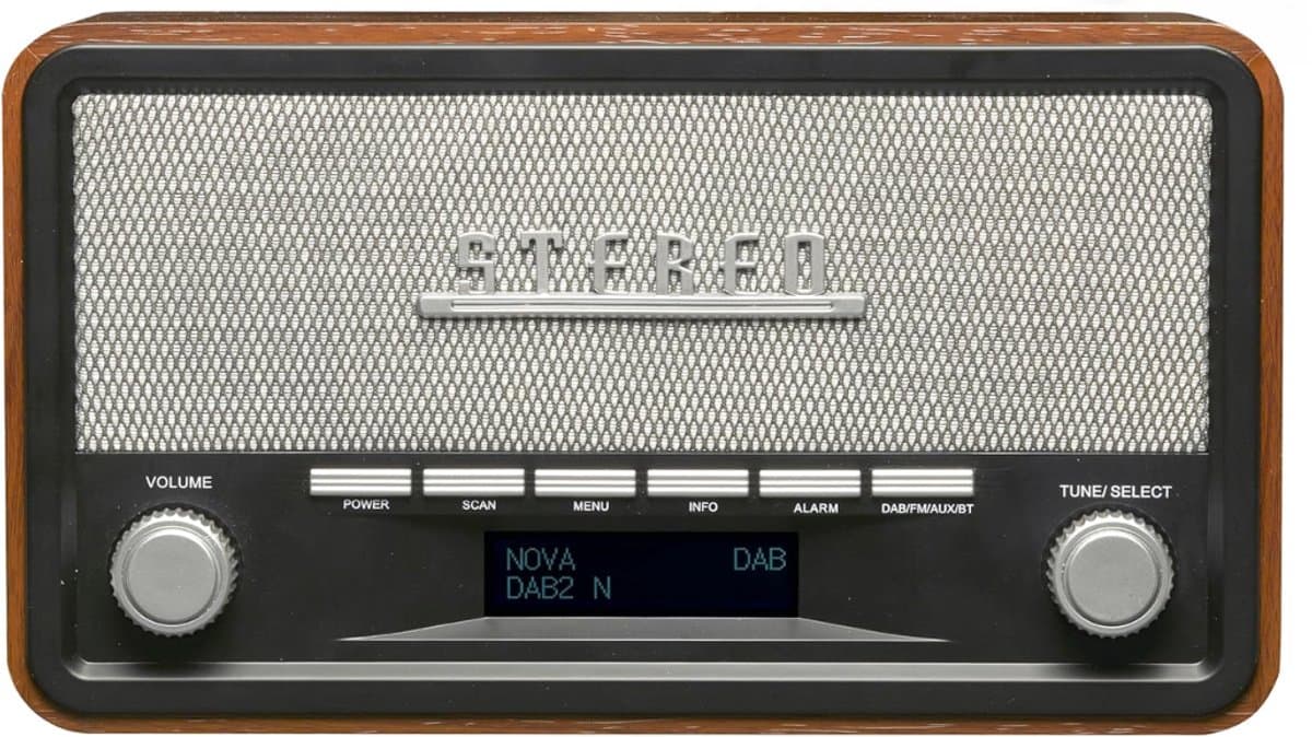 AHD® CD Speler - CD Speler Bluetooth - FM radio - Bruin - 27cm x 11cm x 15cm — afbeelding 1