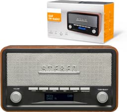 AHD® CD Speler - CD Speler Bluetooth - FM radio - Bruin - 27cm x 11cm x 15cm — thumbnail 3