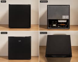 Jurrys Mini koelkast - Frigo - Koeler - Koelinstallatie - Koelkastje - Slim ontwerp - Ruimtebesparend - Inc vriesvak - 45L - Zwart — thumbnail 4