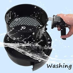 Heteluchtfriteuse - Olievrije Friteuse - Gezond Koken - Instelbare Temperatuur - 36 Liter - Zwart — thumbnail 3