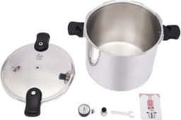 22 l pressure cooker, stainless steel pressure cookers, steam cooker, duukklo, tencere, pressure cooker, short handle, pressure cooker, kitchen, gas, cooking pan for family, hotels, kitchen — thumbnail 5