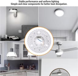 Dailygoods - LED Plafondventilator Lichtkit met Geheugenfunctie en Dimbaarheid — thumbnail 5