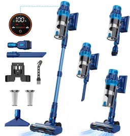 Bollit Steelstofzuiger Draadloos zonder Zak - 425W - Draadloze Stofzuiger - Kruimeldief Snoerloos - Vacuum Cleaner - Handstofzuiger - Stofzuiger Steel met Hepa Filter - Stofzuiger Huisdieren - Zakloze Stofzuiger — thumbnail 1