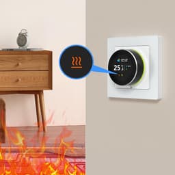 Digitale Temperatuurregelaar - Slimme Thermostaat - Comfort Thuis - Stembediening & Omgevingslicht - 181 inch TFT - Zwart — thumbnail 5