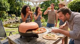 Pizzarette Outdoor - Pizzaoven - gas - pizza steen - extra grillplaat voor grillen - 400°C - gasslang - pizzaschep - digitale thermometer — thumbnail 4