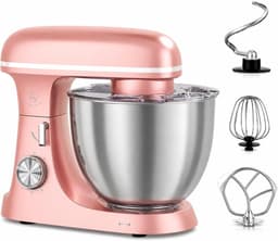 Keukenmachine - Mixer Standmixer - Bakken en Koken - Planetair Mengsysteem - 8.5 Liter Kom - Roze — thumbnail 1