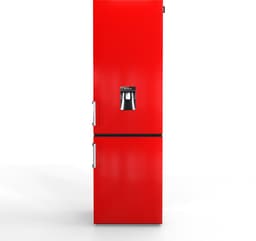 NUNKI LARGEH2O-FRED / Combi Bottom Koelkast, E klasse, 268l, Waterdispenser, Hod Rod Red, Gloss (FRONT only) — thumbnail 1