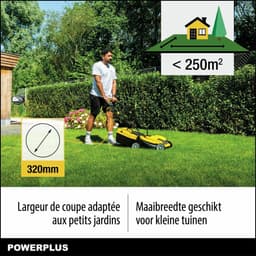 Elektrische Grasmaaier met Opvangbak 30L, Verstelbare Maaihoogte, 1300W Motor, 32 cm Maaibreedte voor Tuinen tot 250 m² — thumbnail 5