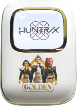 KPop Demon Hunters - Huntr/x - Golden - draadloze oordopjes - schuifdisplay met LED verlichting - met oplaadcase - touch control - lange batterijduur — thumbnail 5