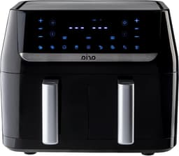Dubbele Heteluchtfriteuse - Airfryer met 2 Manden - Gezinsmaaltijden Bereiden - Slimme Sync Functie - 10 Quarts - Zwart — thumbnail 1