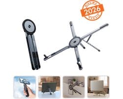 WEU® MAGFOLD Multi Stand – 3‑in‑1 Magnetische Houder – Laptop Standaard – Telefoonhouder Bureau Verstelbaar‑360° voor Telefoon – Opvouwbare Telefoonstandaard – Aluminium