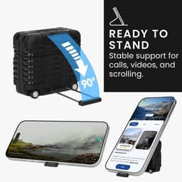 kwmobile Koptelefooncase met kofferdesign voor Apple Airpods 4 – zwart — thumbnail 3