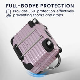 kwmobile Koptelefooncase met kofferdesign voor Apple Airpods Pro 3 – paars — thumbnail 4