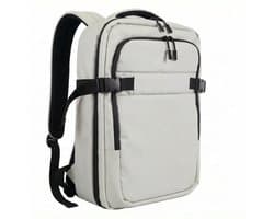 Weekendtas Rugzak Compact - Reistas 40x20x30 - Waterafstotend voor Reizen - Vliegtuig Handbagage Tas - 15.6" Laptop Rugzak - Under Seat Cabin Bag for Travel - RyanAir, WizzAir & Transavia - Lichtgewicht Reistassen - Onder Stoel - Grijs - Leonardo