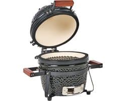 BELIANI KAMADO - Mini houtskoolgrill - Zwart - Keramiek