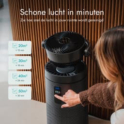 Bloomfold Luchtreiniger en Ventilator Cyclone – H13 HEPA & UVC-licht – 400 m³/h CADR – Air Purifier - Medische Filtratieklasse tegen Pollen & Fijnstof — thumbnail 12