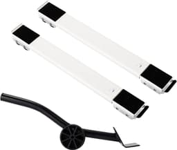 Wasmachine Onderstel - Droger Basis Koelkast Trolley - Apparaten Verplaatsen - Verstelbaar Met Wielen - 46-71 cm - Wit — thumbnail 1