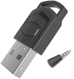 USB 5.0 Bluetooth Adapter - Zender & Ontvanger voor o.a. PS4, PS5, Switch, PC - met 3.5MM jack AUX aansluiting - Draadloze Audio via USB - Zwart — thumbnail 1