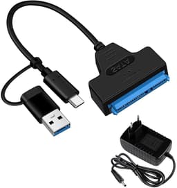 SATA naar USB Adapter - USB Converter Harde Schijf - Data Overzetten - Met Externe Voeding — thumbnail 1