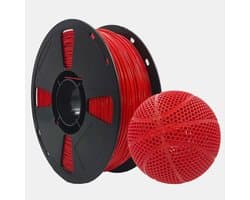 TPE Filament - 3D Print Materiaal - 3D Printen - Hoge Veerkracht - 1.75mm 1KG - Rood
