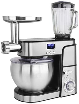 Swiss Haus® KM2207BG Keukenmachine - 1500W Keukenrobot – 7.0L RVS Mengkom – Met Blender 1.5L & Vleesmolen – Foodprocessor met Timer & LED Display – RVS — thumbnail 1