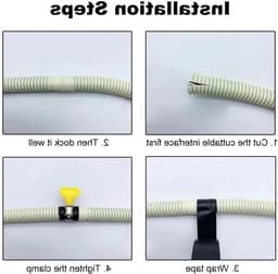 Flexibele Afvoerslang voor Wasmachine en Vaatwasser, Uitbreiding met Slangklemmen, Ideaal voor Droger en Afvoerinstallaties — thumbnail 4