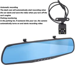 Dailygoods - Dailygoody - Mirror Dash Cam - Achteruitkijkspiegelcamera - 1080P Resolutie - 4,3 Inch Volledig Scherm - G-sensor Parkeerbewaking - Ideaal voor Auto's — thumbnail 4