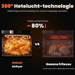 Dubbele Airfryer XL - Hetelucht Friteuse - Airfryer met Dubbele Mand - Kookgemak — thumbnail 4
