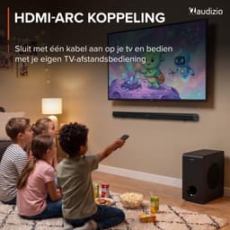 Soundbar - Audizio SB96S - HDMI-ARC - Bluetooth - 180 Watt - Optisch - Soundbar met subwoofer — thumbnail 4