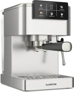 Klarstein Kabel SteelPresso Touch Portafiltermachine - Espressomachine met Siebdrager 20 Bar - Touch Display 1350W RVS - voor Keuken voor Espressoliefhebber - Compact Modern - Coffee Machine - Koffieautomaat — thumbnail 1