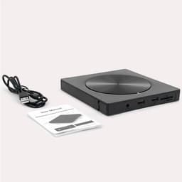 Externe CD DVD Writer - Optische Drive USB C - Bestanden Overzetten - Ingebouwde USB Hub - 4 USB Poorten — thumbnail 4