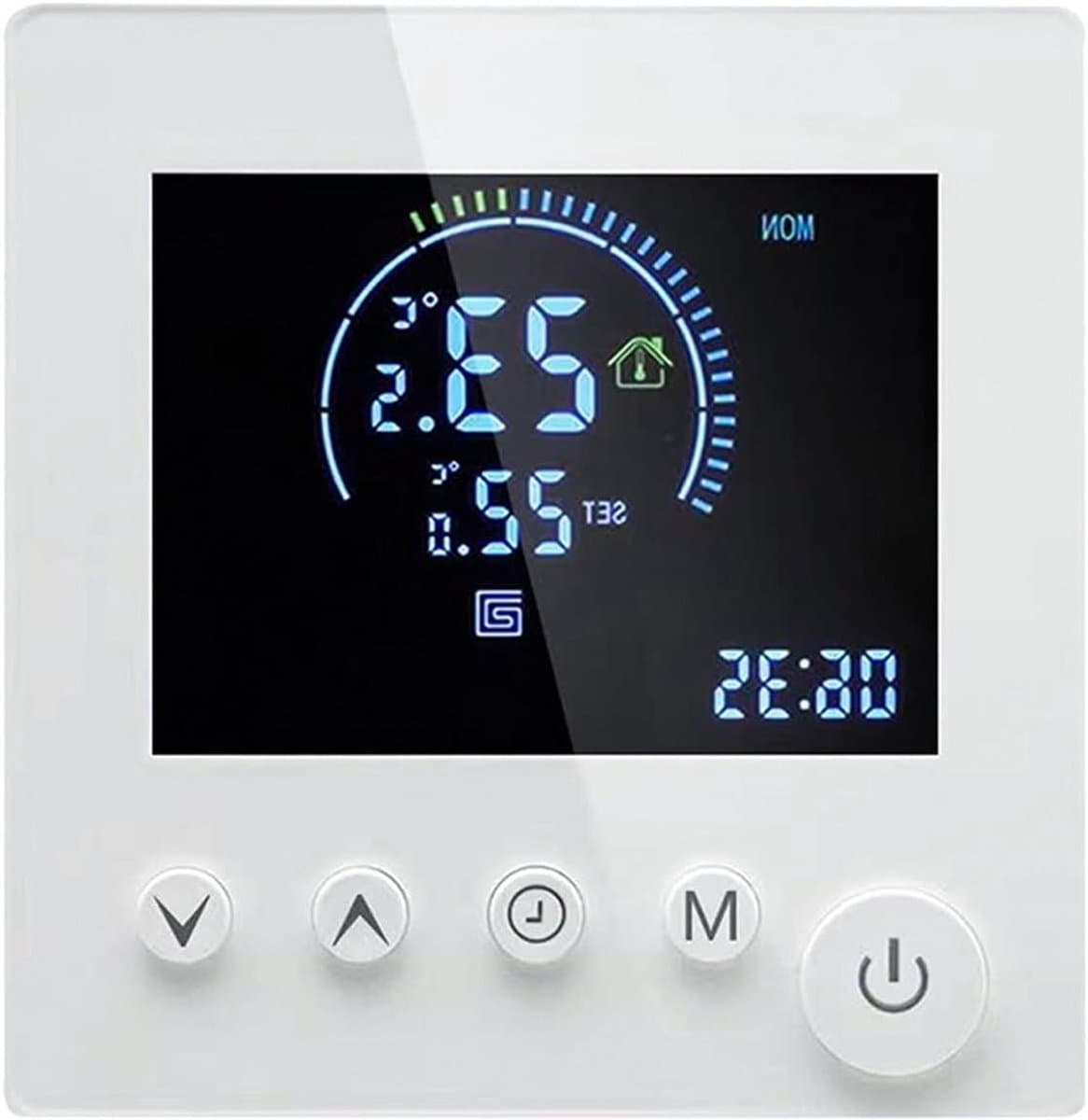 Kamerthermostaat - Slimme Thermostaat - Energie Besparen - 5+2 Programmeerbaar - 0-50 °C - Wit — afbeelding 1