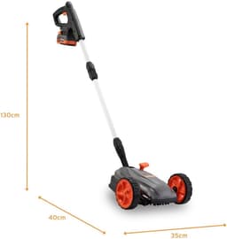KAD® Grasmaaier Accu - Grasmaaier Elektrisch - Accu Grasmaaier – Inclusief Accu & Lader – Grijs/Oranje/Zwart - 55cm x 40cm x 20cm — thumbnail 2