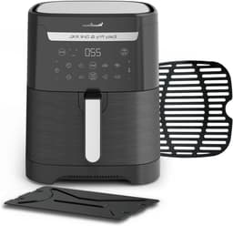 Luchtfriteuse Grill - Airfryer XXL - Gezond Koken - 2 Maaltijden Tegelijk - 65 L - Zwart — thumbnail 1