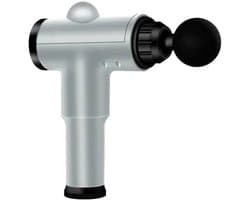 Mini Massage Gun - Fascia Gun - Spierherstel - 6 Intensiteitsversnellingen - 4 Massagekoppen - Zilver