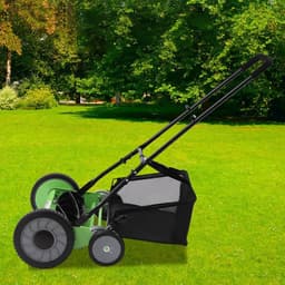 Kooimaaier - Handmaaier Cilindrische maaier - Gazononderhoud - Stille werking - 50.8 cm - Groen Zwart — thumbnail 3