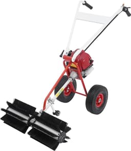 Grasveegmachine - Bladveger - Gazon Reinigen - Viertakt Benzinemotor - 60 cm - Zwart en Rood — thumbnail 1