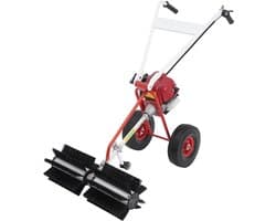 Grasveegmachine - Bladveger - Gazon Reinigen - Viertakt Benzinemotor - 60 cm - Zwart en Rood