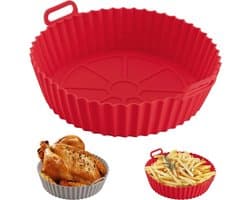Siliconen bakvorm - siliconen bakmat Geschikt voor airfryer - rood