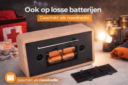 DAB Radio met Bluetooth + Aux Kabel Meegeleverd - Retro DAB+ / FM / AM Radio - Dimbaar - Noodradio - Op Batterijen & Netstroom - Dab Radio's. — thumbnail 4