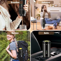 Mini Koffiemachine - 3-in-1 Reis Espresso Apparaat - Werkt op Batterijen en USB - Voor Cups en Gemalen Koffie - Camping en Autogadget - Cadeau voor Kampeerders en Reizigers - Reisaccessoire - Zwart - 1 Stuk — thumbnail 5