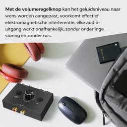 RCA Audio Schakelaar – Stereo RCA Splitter – 2-in-1 Bi-Directionele Audio Switch – L/R – Met Mute Knop – Inclusief RCA Kabel – Plug & Play — thumbnail 5