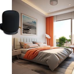 Metalen Wandhouder - HomePod Houder - Geluid Verbeteren - Geïntegreerd Kabelmanagement - 20 x 11 x 17 cm - Zwart — thumbnail 5